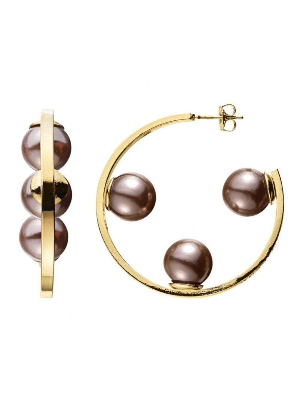 Dyrberg/Kern Orianne pearl hoop earrings